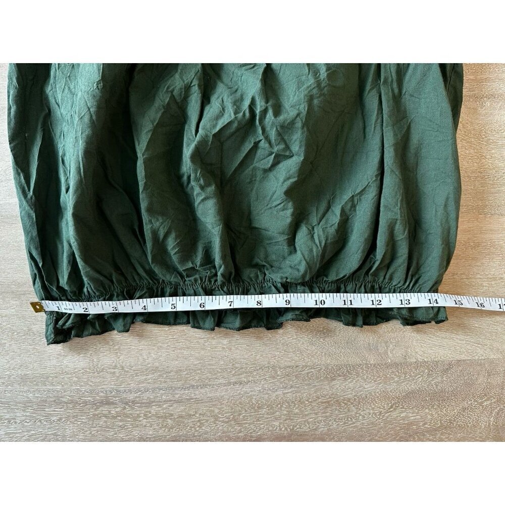 Miss June Paris Chiquita Off the Shoulder Top Green Small Needlepoint Sequins - Picture 10 of 11